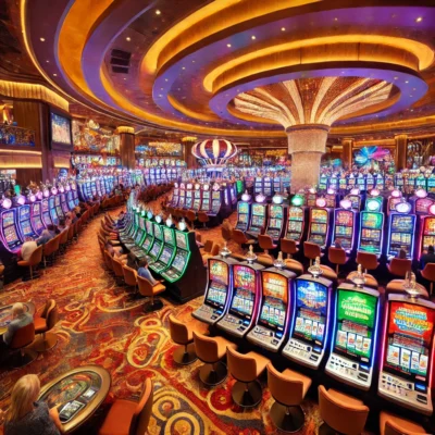 alt= " The Mirage casino floor"