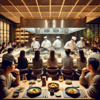 alt= "Dining experience at JinJu, Resort World Las Vegas"