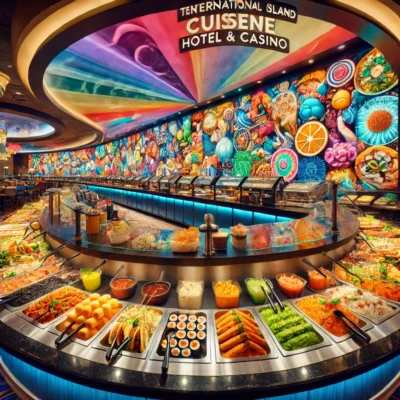 alt= "International Cuisine Section at TI Buffet"