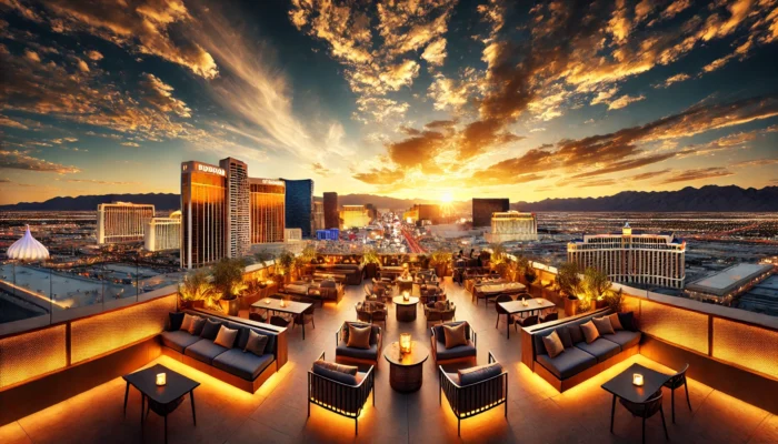alt= "VooDoo Rooftop Bar at sunset"