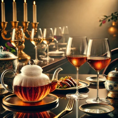 alt= "Wine and tea experience at Wing Lei's, Wynn Las Vegas"