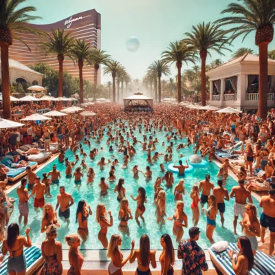 alt= "Pool party at Encore Beach Club"