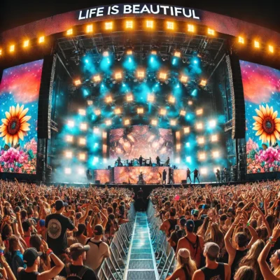 alt= "Live entertainment at Life is Beautiful Festival"