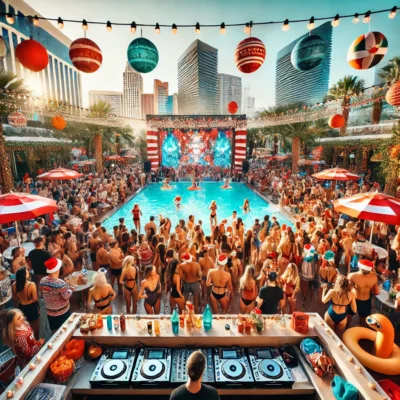 alt= "Themed party at Wet Republic"