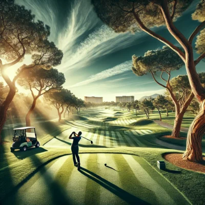 alt= "Golfer at Las Vegas National Golf Club"