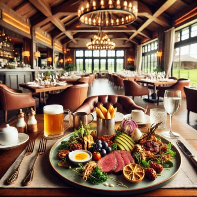 alt= "Dining at Stallion Mountain Golf Club"