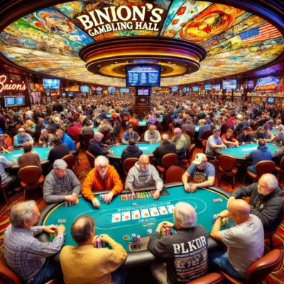 alt= "Poker tournament, Binion's Las Vegas"