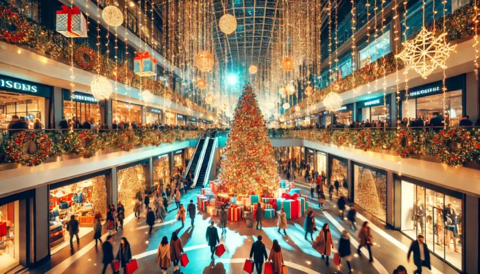 alt ="Christmas day decorations and lights"
