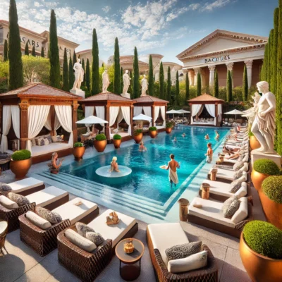 alt= "Bacchus, Caesars Palace Pool"