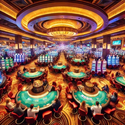 alt= "Casino floor at South Point Hotel"