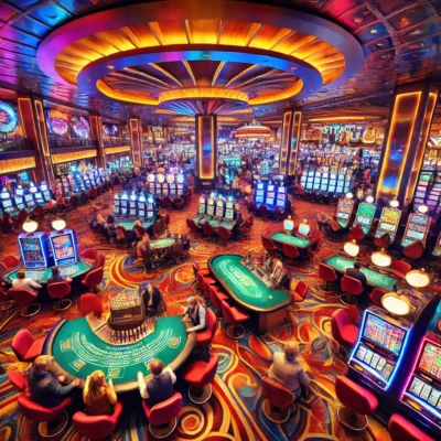 alt= "Casino floor, STRAT Hotel Las Vegas"