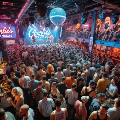 alt= "Night event at Charlie's Las Vegas"