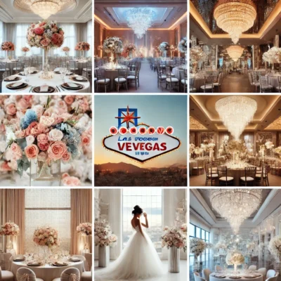 alt= "Different weddings at MGM Grand Wedding Chapel"