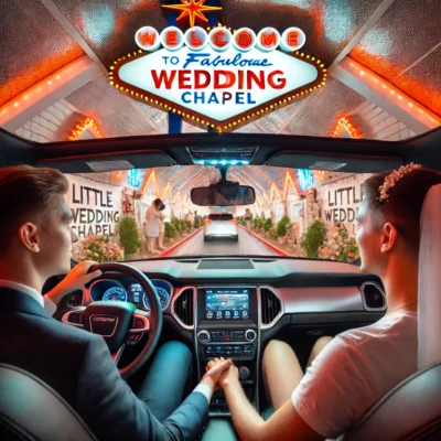 alt= "Drive-thru at A Little White Wedding Chapel"