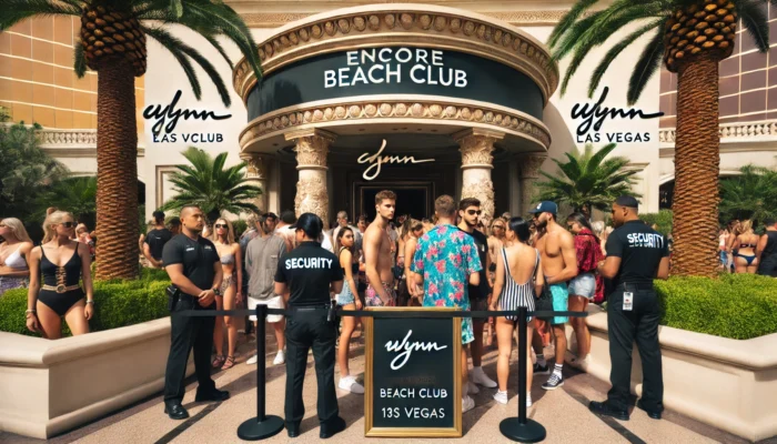 alt= "Encore Beach Club entrance"