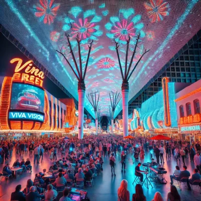 alt= "Fremont Street entertainment, Golden Nugget"