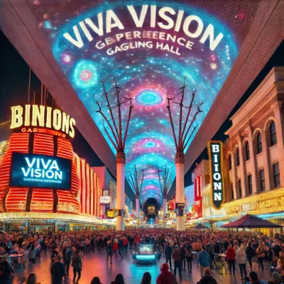 alt= "Fremont Street, near Binion's Las Vegas"