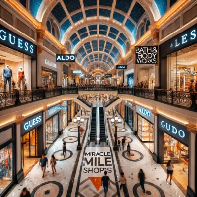 alt= "Inside Miracle Mile Shops"