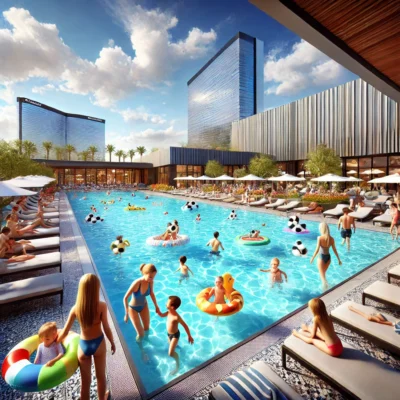 alt= "Family friendly pool at Aria Resort & Casino"
