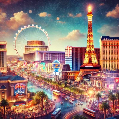 alt= "Las Vegas Strip near Flamingo Las Vegas Pool"