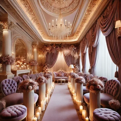 alt= "Lilac wedding salon at Wynn Las Vegas"