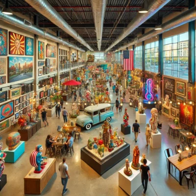 alt= Art gallery at Main Street Peddlers Mall"
