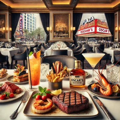 alt= "Dining at Plaza Hotel Las Vegas"