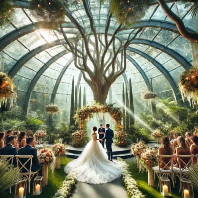 alt= "Outdoor wedding at Chapel of the Flowers"