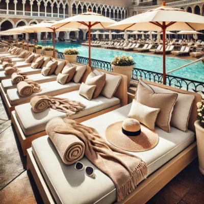 alt= "Relaxation at Venetian Resort pool"