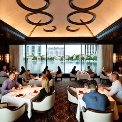alt= "Dining at XS Nightclub"