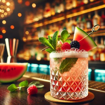 alt= "Seasonal cocktail at Legacy Club"
