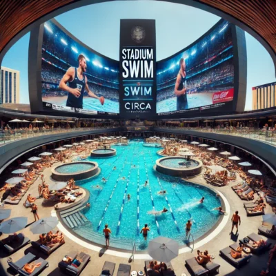 alt= "Multilevel pools at Stadium Swim"