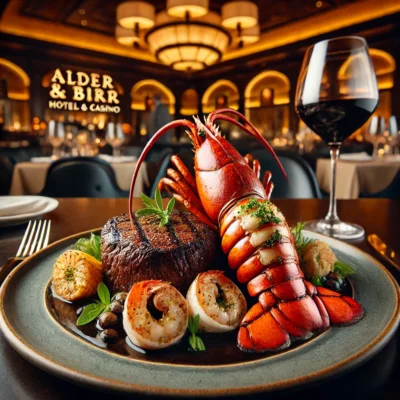 alt= "Dining at The Orleans Hotel"
