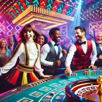 alt= "Dancing dealers, D Casino Las Vegas"