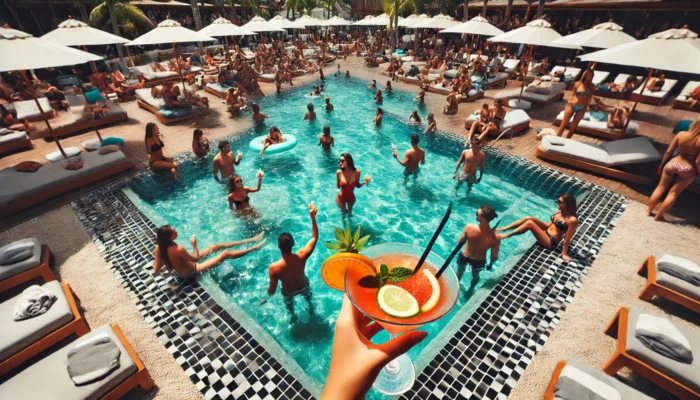 alt= "Main pool at Ayu Dayclub"