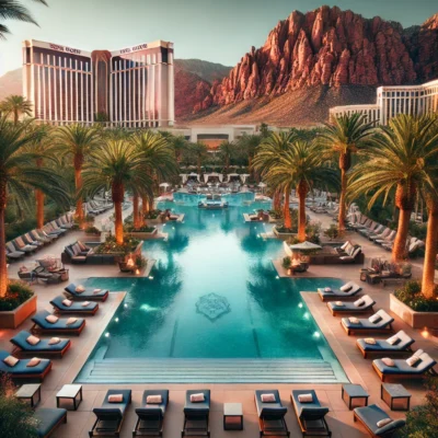 alt= "Main pool at Red Rock Casino Resort pool"