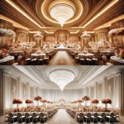 alt= "Wedding setups at Wynn Las Vegas"