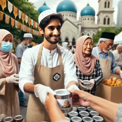 alt= "Distribution drive for Eid al-Fitr and Eid al-Adha"