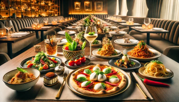 alt= "Dining at Lupo by Wolfgang Puck, Mandalay Bay"