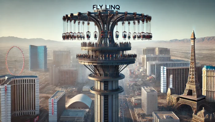 alt= "Fly LINQ Zipline launch towers"