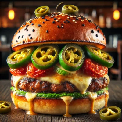 alt= "Signature dish at Gordon Ramsey Burger, Las Vegas"