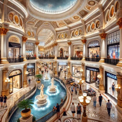 alt= "Shopping on Las Vegas Strip"