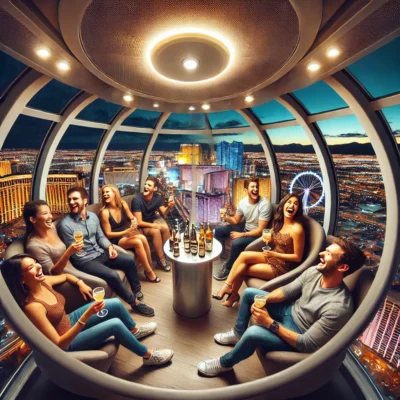 alt= "Inside the High Roller, LINQ Promenade"