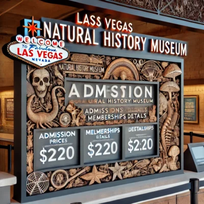 alt= "Ticket Booth at as Vegas Natural History Museum"
