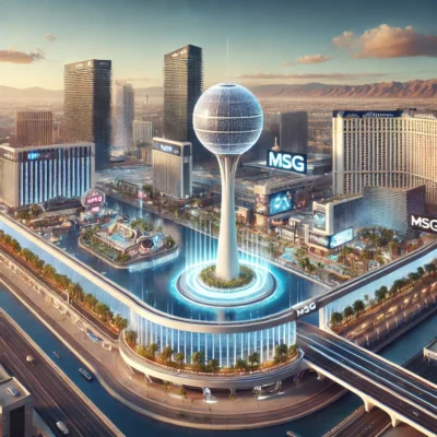 alt= "Modern developments on the Las Vegas Strip"