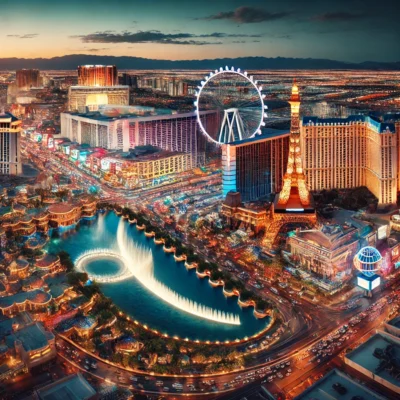 alt= "Las Vegas Strip near Gordon Ramsey Burger"