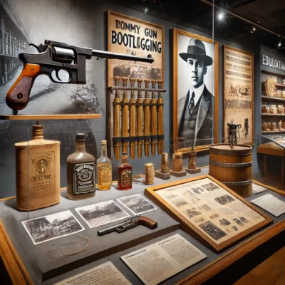 alt= "Exhibits at the Mob Museum, Las Vegas"