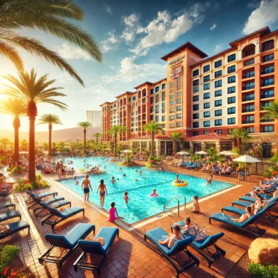 alt= "Pool at a Wyndham Hotel"