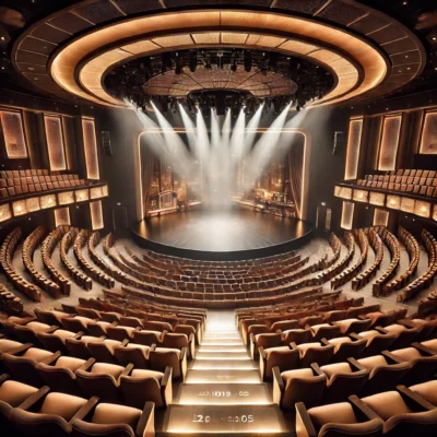 alt= "Mirage Theater layout"