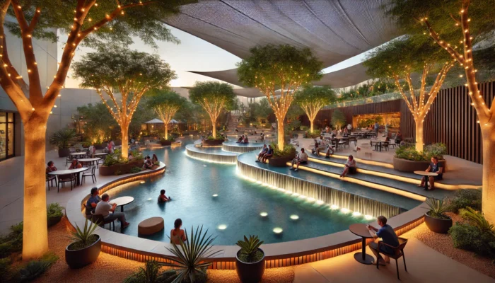 alt= "The Park Vegas at night"